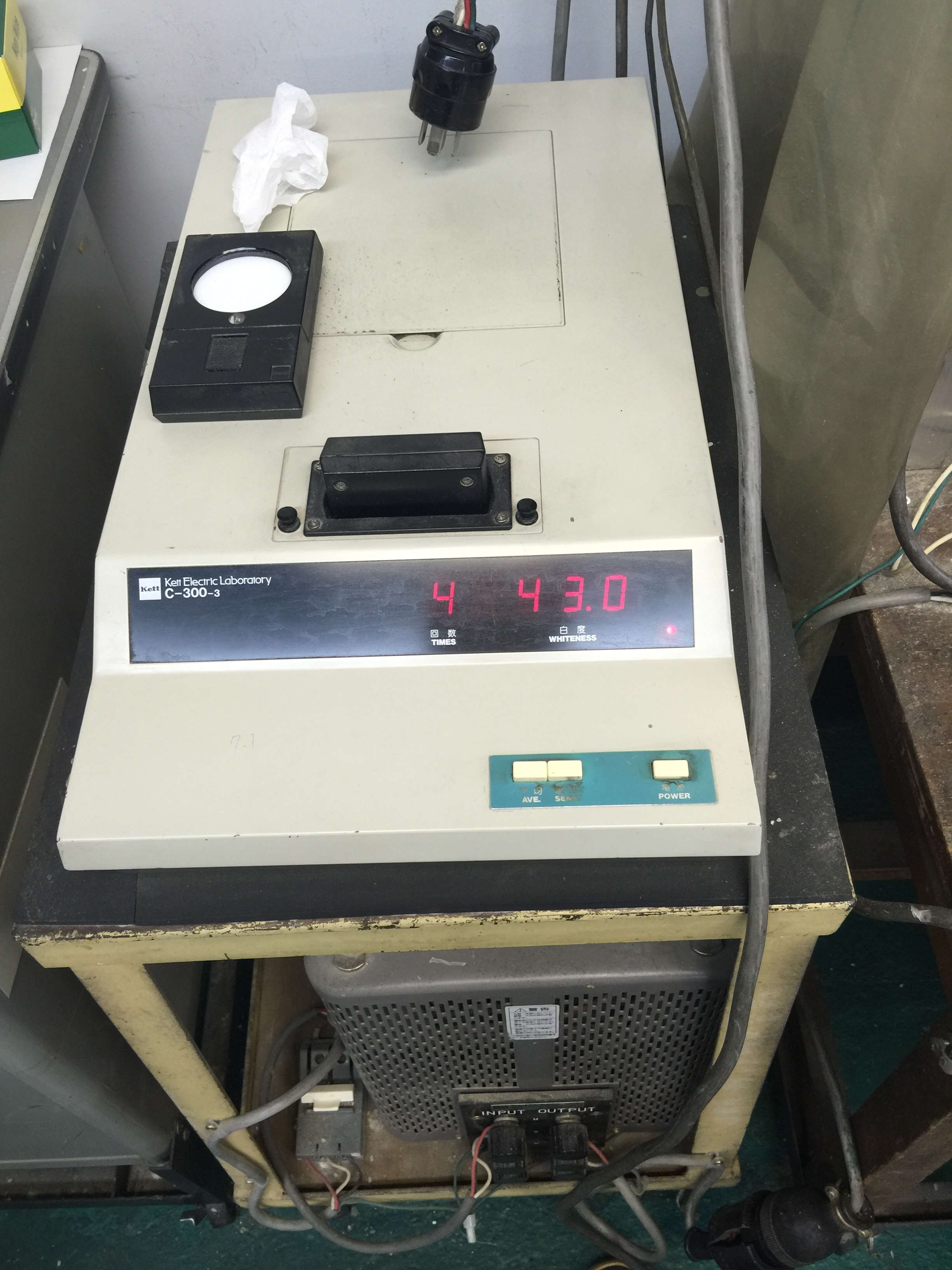 KETT、細川受訓照片、白度計